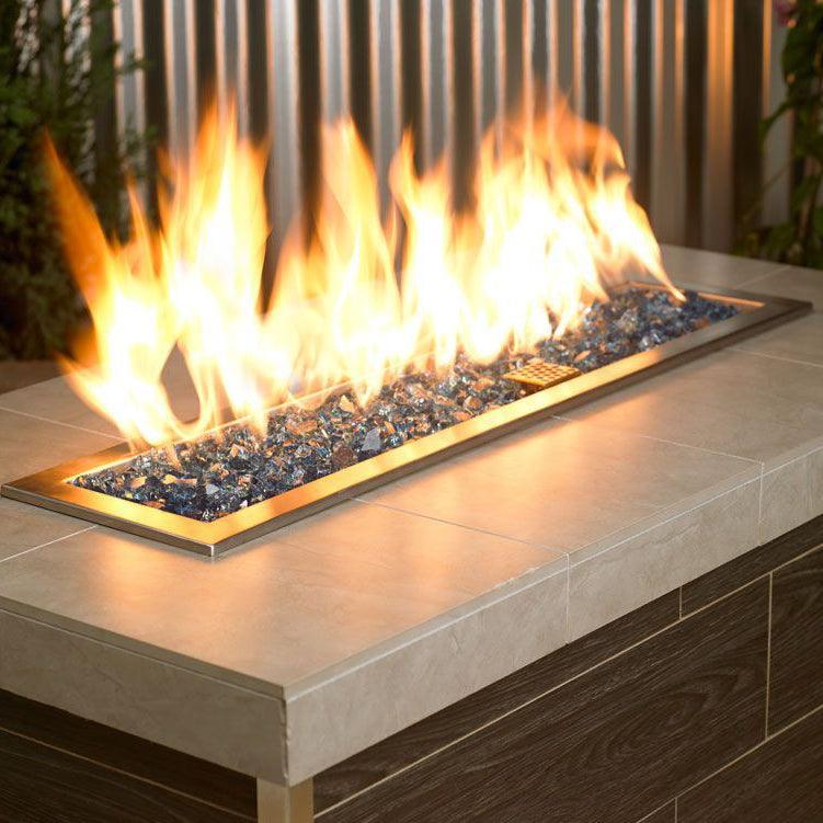 Pacific Blue Reflective 1/2" Fire Glass American Fireglass Indigo Pool Patio BBQ