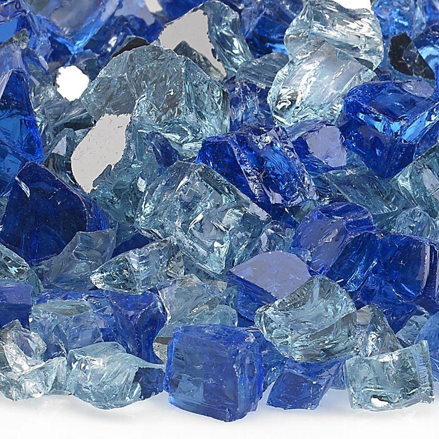 Bora Bora Reflective 1/2" Fire Glass American Fireglass Indigo Pool Patio BBQ