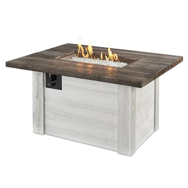 Alcott Rectangular Fire Pit Table Outdoor Greatroom Indigo Pool Patio BBQ