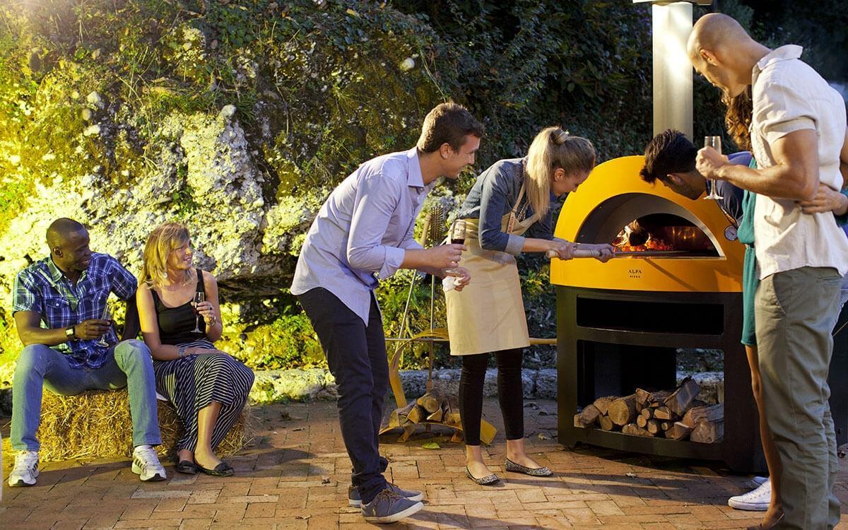 Alfa Allegro Pizza Oven with Base Alfa Indigo Pool Patio BBQ