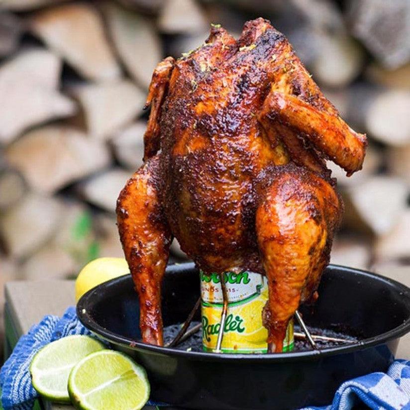Big Green Egg Folding Beer Can Chicken Roaster Big Green Egg Indigo Pool Patio BBQ