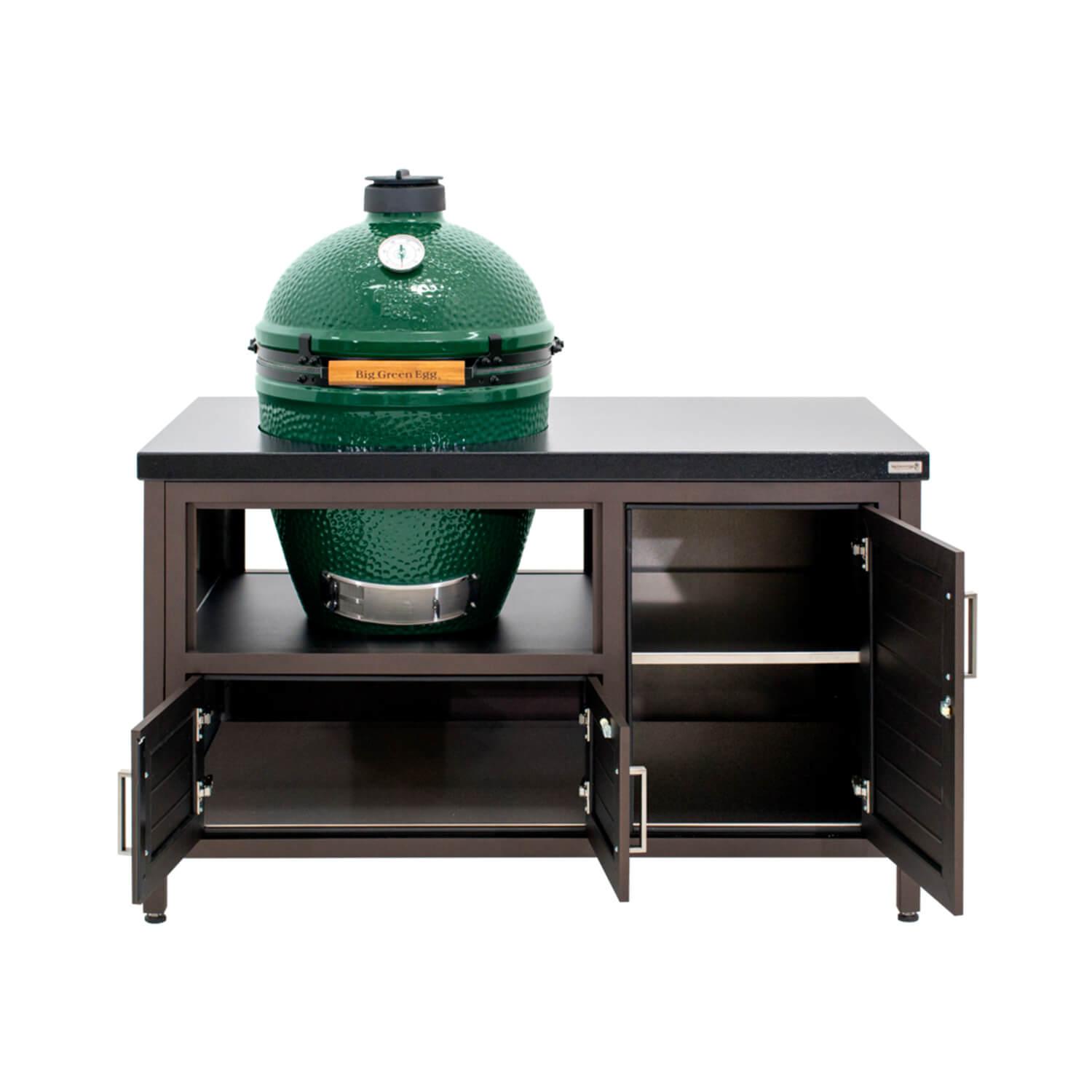 53" Modern Farmhouse-Style Big Green Egg Table Big Green Egg Indigo Pool Patio BBQ