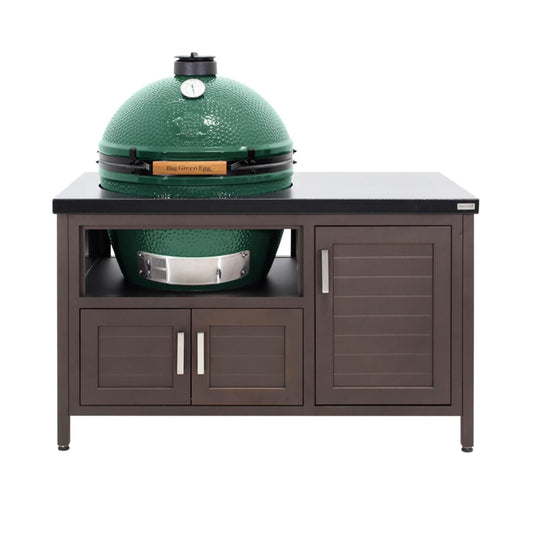 53" Modern Farmhouse-Style Big Green Egg Table Big Green Egg Indigo Pool Patio BBQ