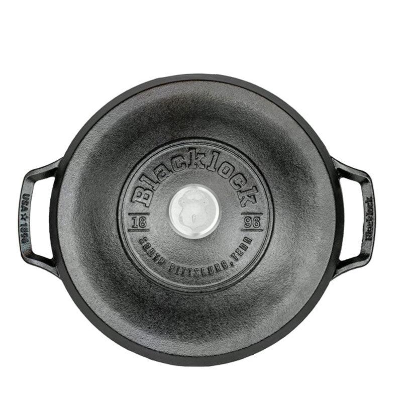 Lodge Blacklock 5.5 Quart Cast Iron Dutch Oven Lodge Indigo Pool Patio BBQ