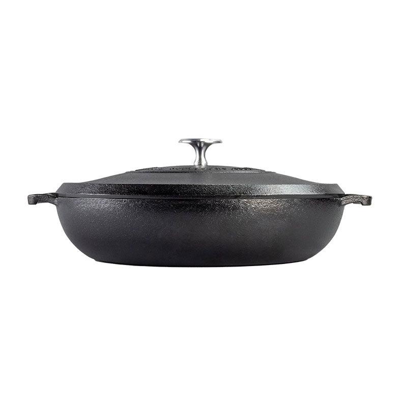Lodge Blacklock Cast Iron Braiser with Lid Lodge Indigo Pool Patio BBQ