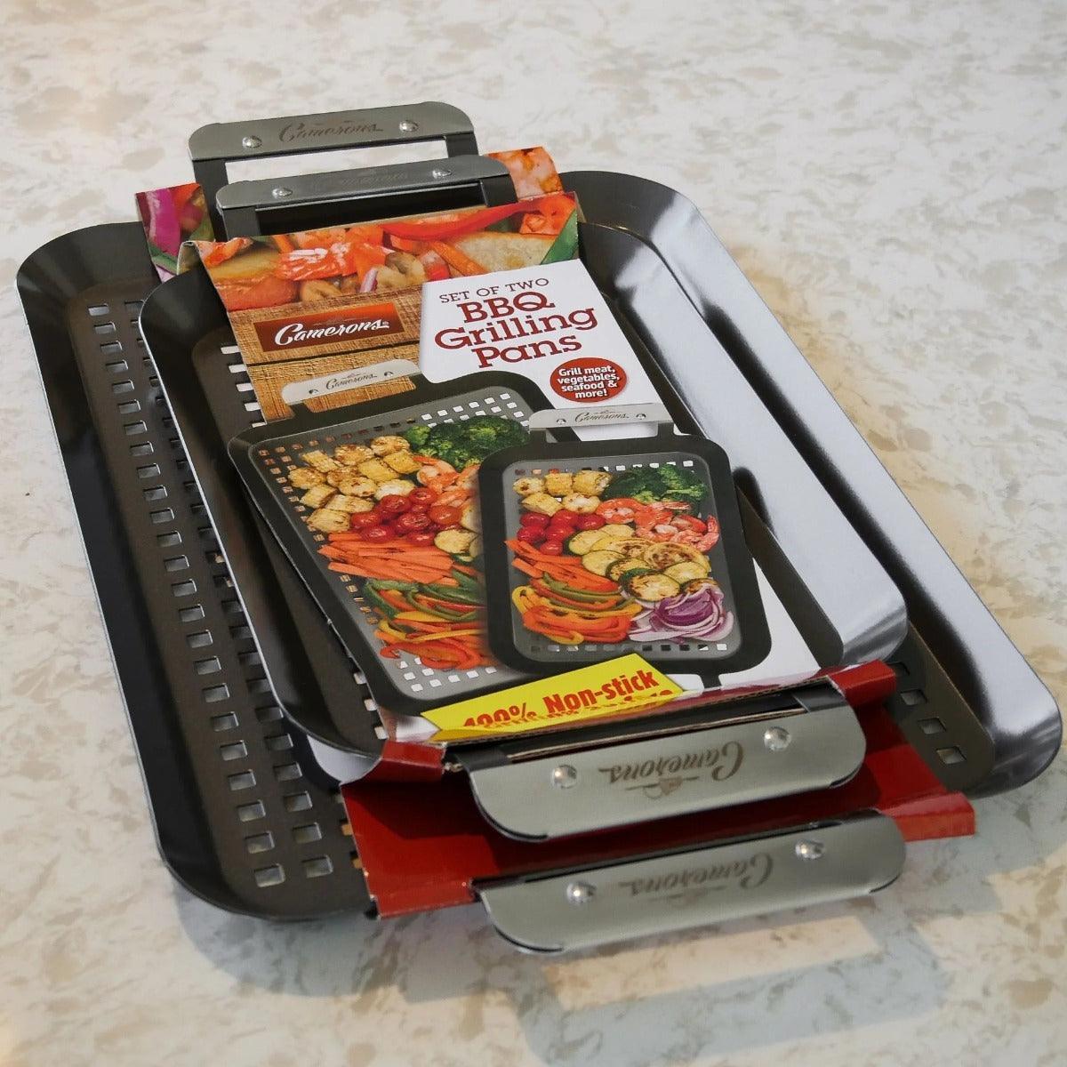 Camerons BBQ Grilling Pans - Set of 2 Camerons Indigo Pool Patio BBQ
