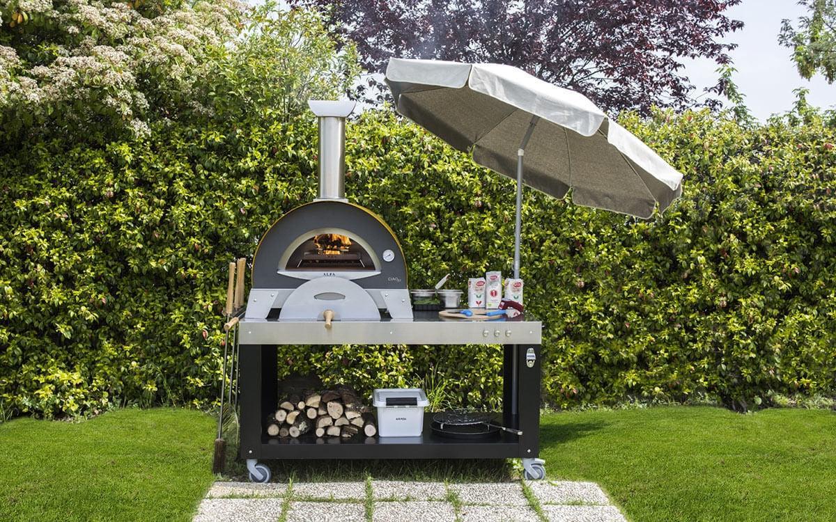 Multi-Functional Pizza Oven Base Alfa Indigo Pool Patio BBQ