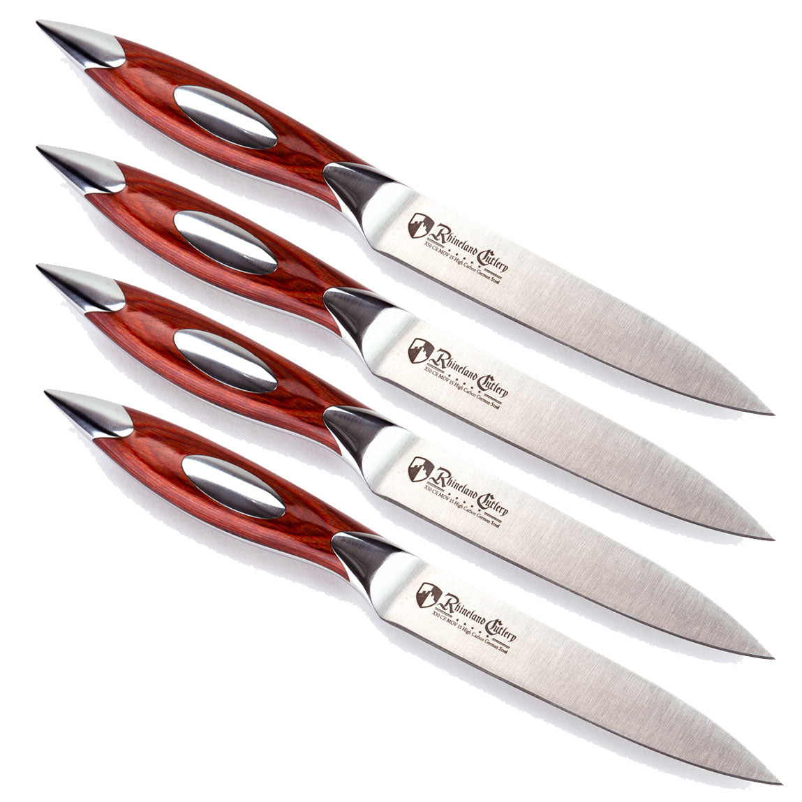 Rhineland 4 Piece Steak Knife Set with Gift Box Rhineland Indigo Pool Patio BBQ