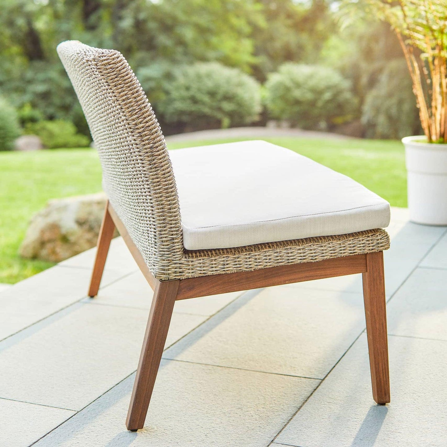 Jensen Outdoor 46" Coral Bench Jensen Outdoor Indigo Pool Patio BBQ