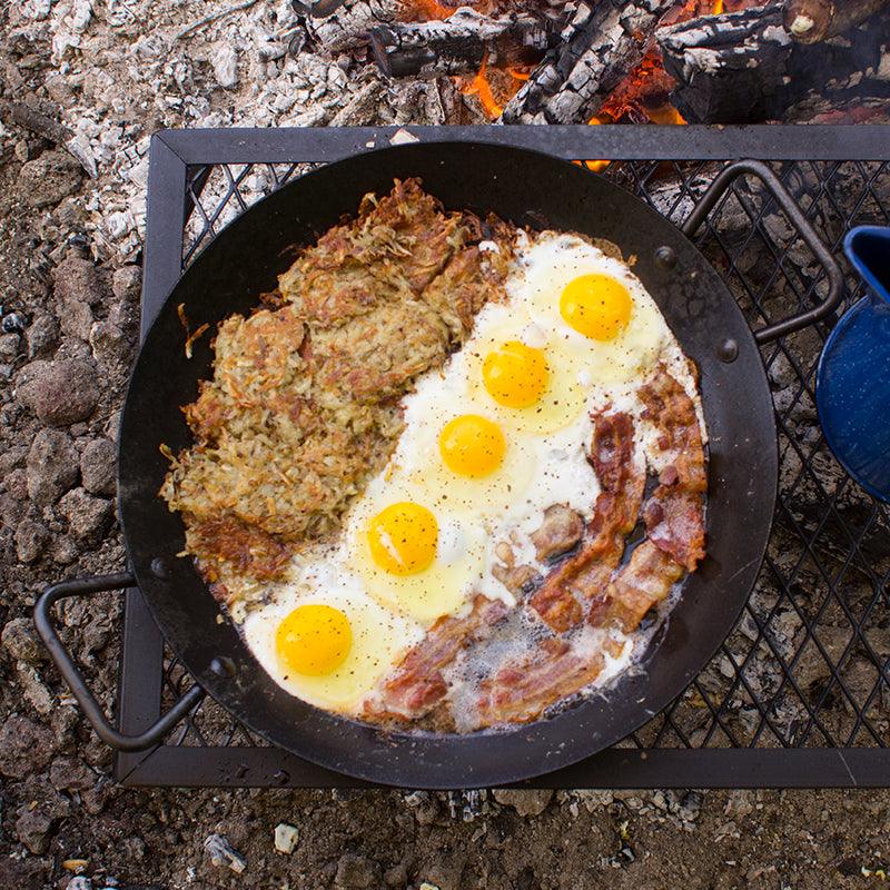 Lodge 15" Seasoned Carbon Steel Dual Handle Pan Lodge Indigo Pool Patio BBQ
