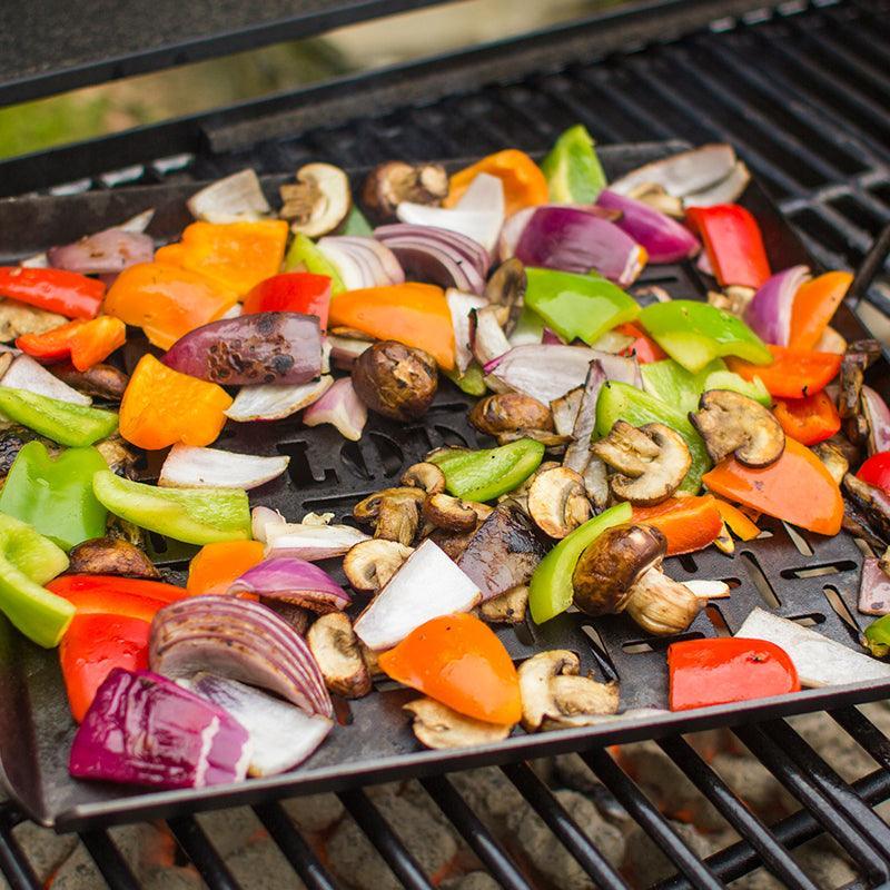 Lodge 13 x 12 Inch Seasoned Carbon Steel Grilling Pan Lodge Indigo Pool Patio BBQ