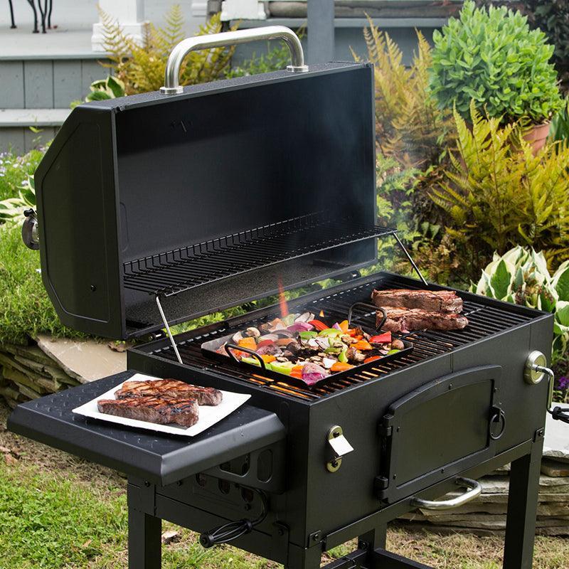 Lodge 13 x 12 Inch Seasoned Carbon Steel Grilling Pan Lodge Indigo Pool Patio BBQ