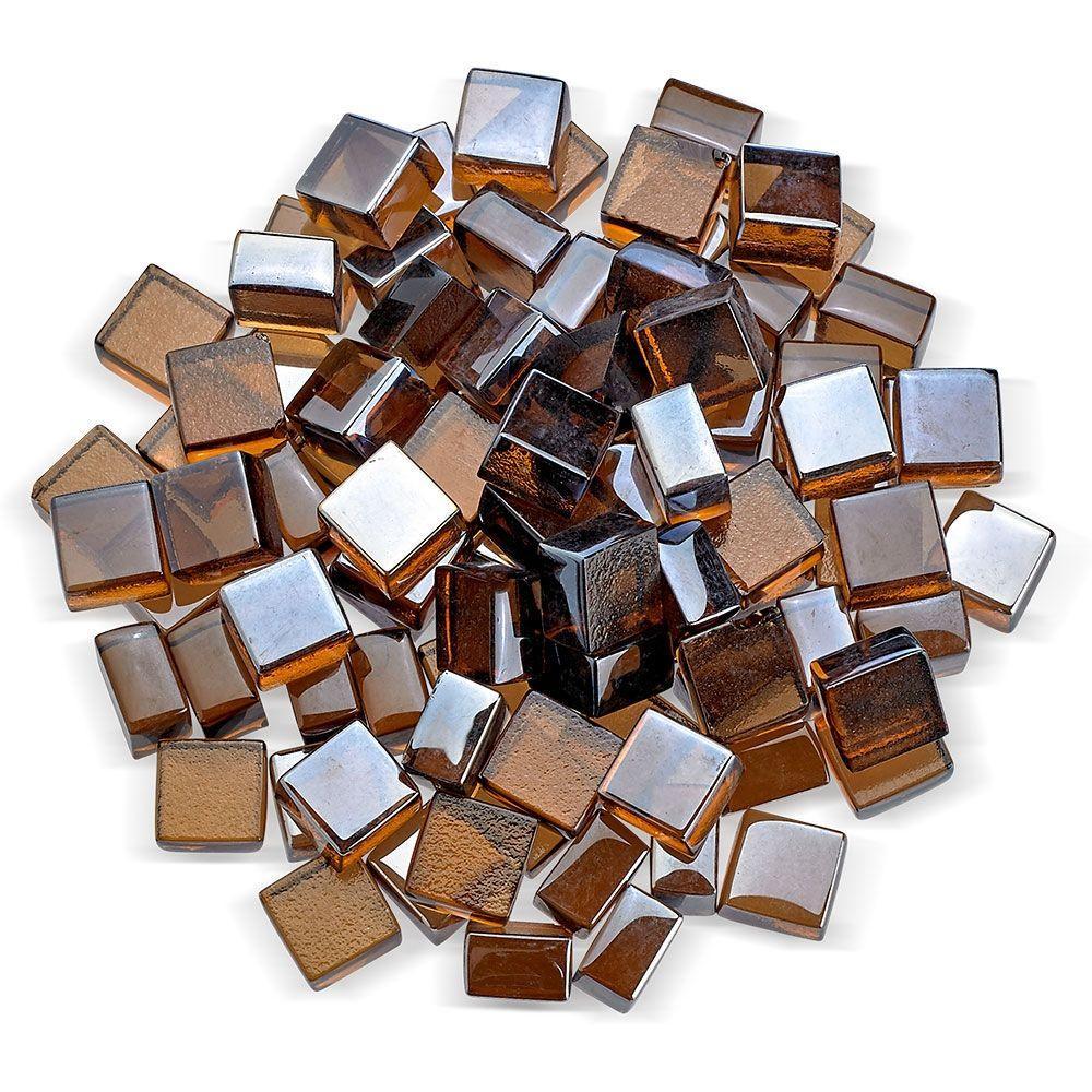Copper Luster Fire Glass 2.0 American Fireglass Indigo Pool Patio BBQ