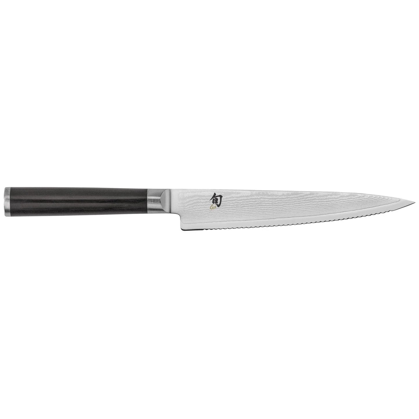 Shun Classic Serrated 6" Utility Knife Shun Indigo Pool Patio BBQ