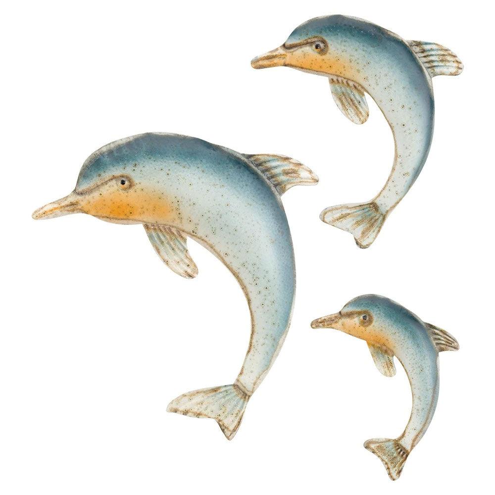 Dolphin Wall Decor 3 Piece Set Regal Indigo Pool Patio BBQ