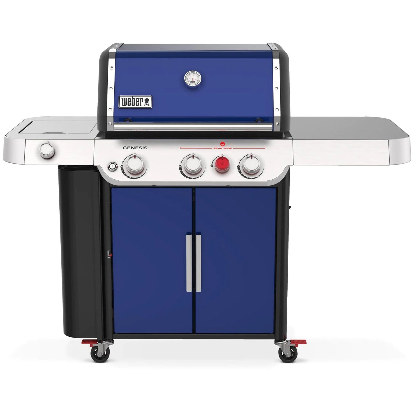 Weber GENESIS E-335 Gas Grill Ocean Blue Weber Indigo Pool Patio BBQ