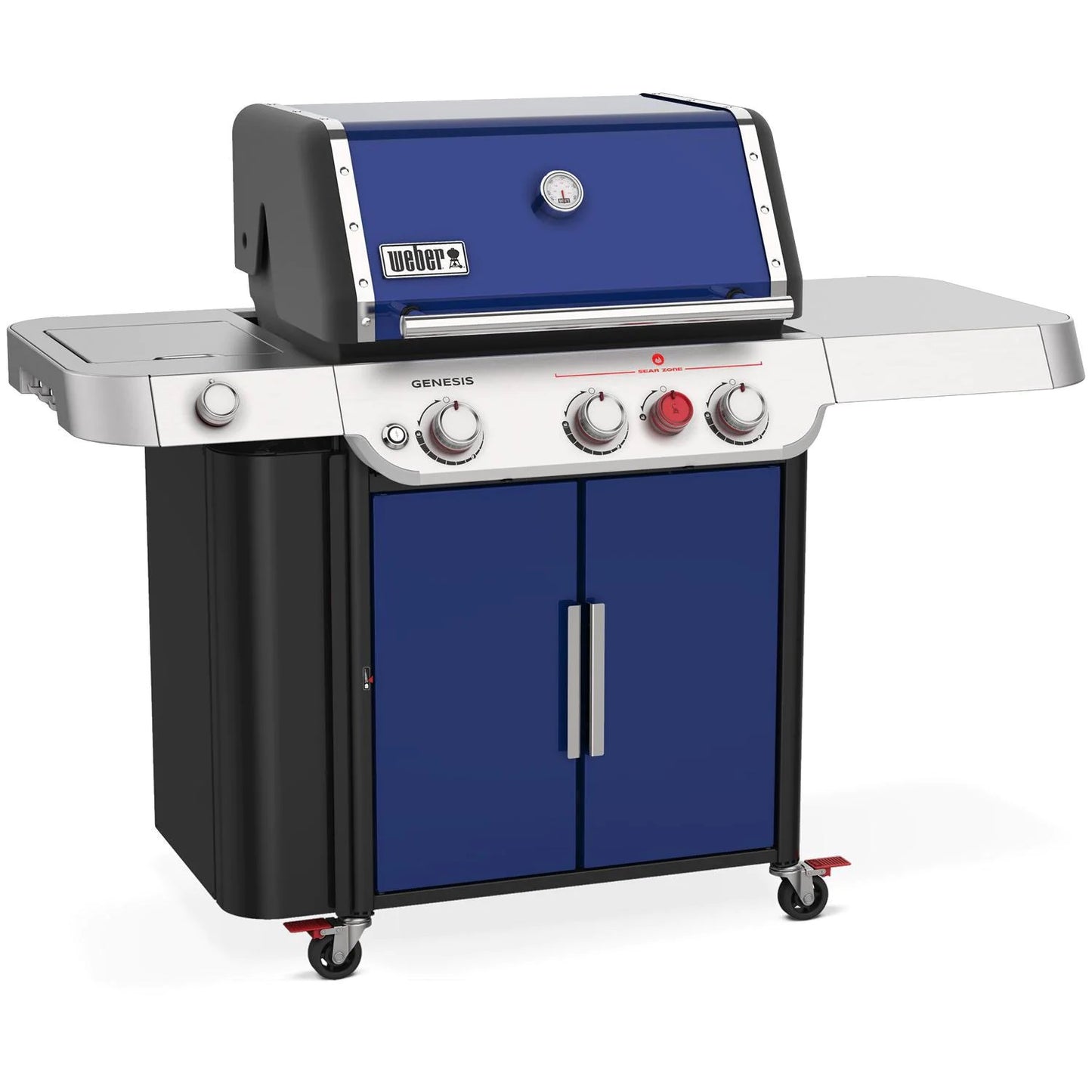 Weber GENESIS E-335 Gas Grill Ocean Blue Weber Indigo Pool Patio BBQ