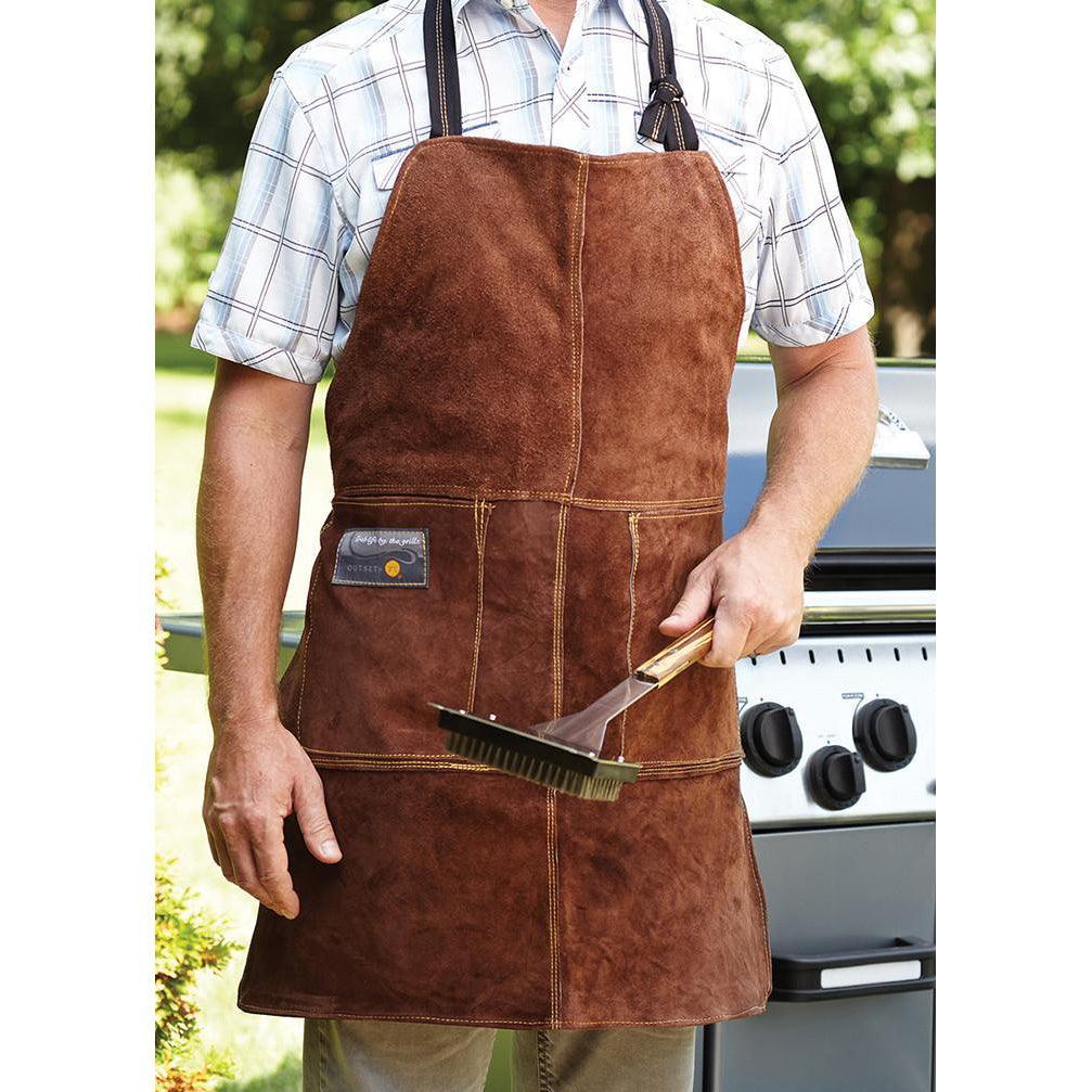 Outset Leather Grill Apron Outset Indigo Pool Patio BBQ