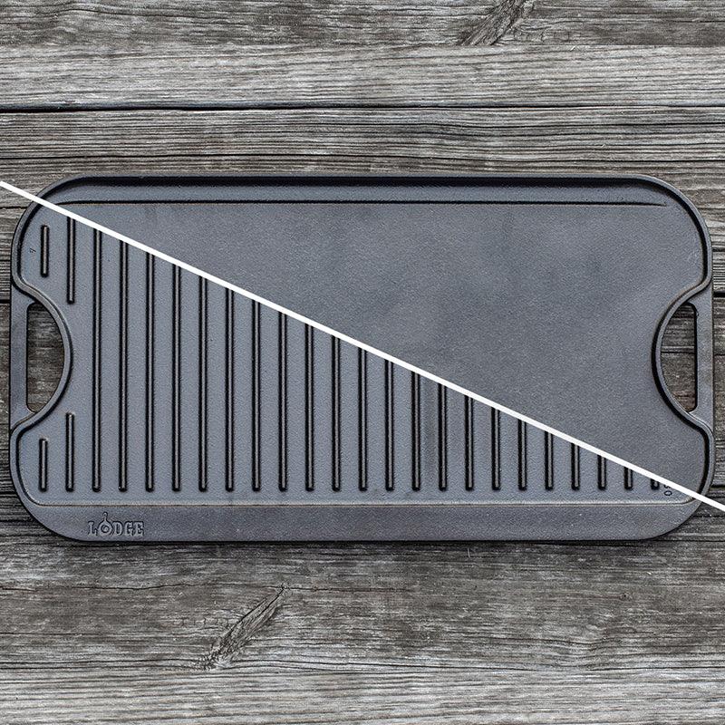 Lodge 20" Cast Iron Reversible Griddle Lodge Indigo Pool Patio BBQ