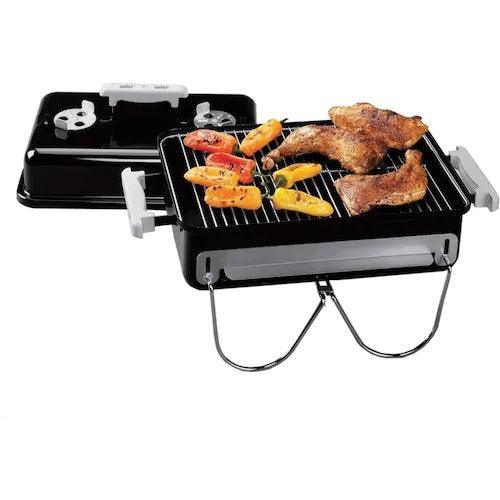 Weber Go-Anywhere Charcoal Grill Weber Indigo Pool Patio BBQ