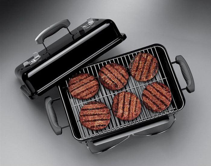 Weber Go-Anywhere Charcoal Grill Weber Indigo Pool Patio BBQ