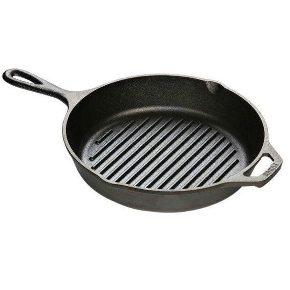 Lodge 10.25 Inch Cast Iron Grill Pan Lodge Indigo Pool Patio BBQ