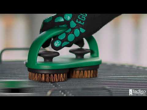 Palmyra Bristle Dual Brush Grid and Pizza Stone Scrubber Big Green Egg Indigo Pool Patio BBQPalmyra Bristle Dual Brush Grid and Pizza Stone Scrubber