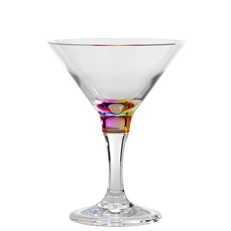 Rainbow Jewel 9oz Martini Glass Merritt International Indigo Pool Patio BBQ