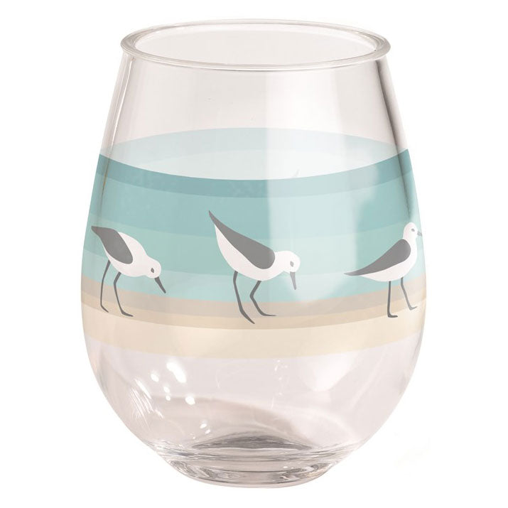 15 Oz Tidepools Acrylic Stemless Wine Glass