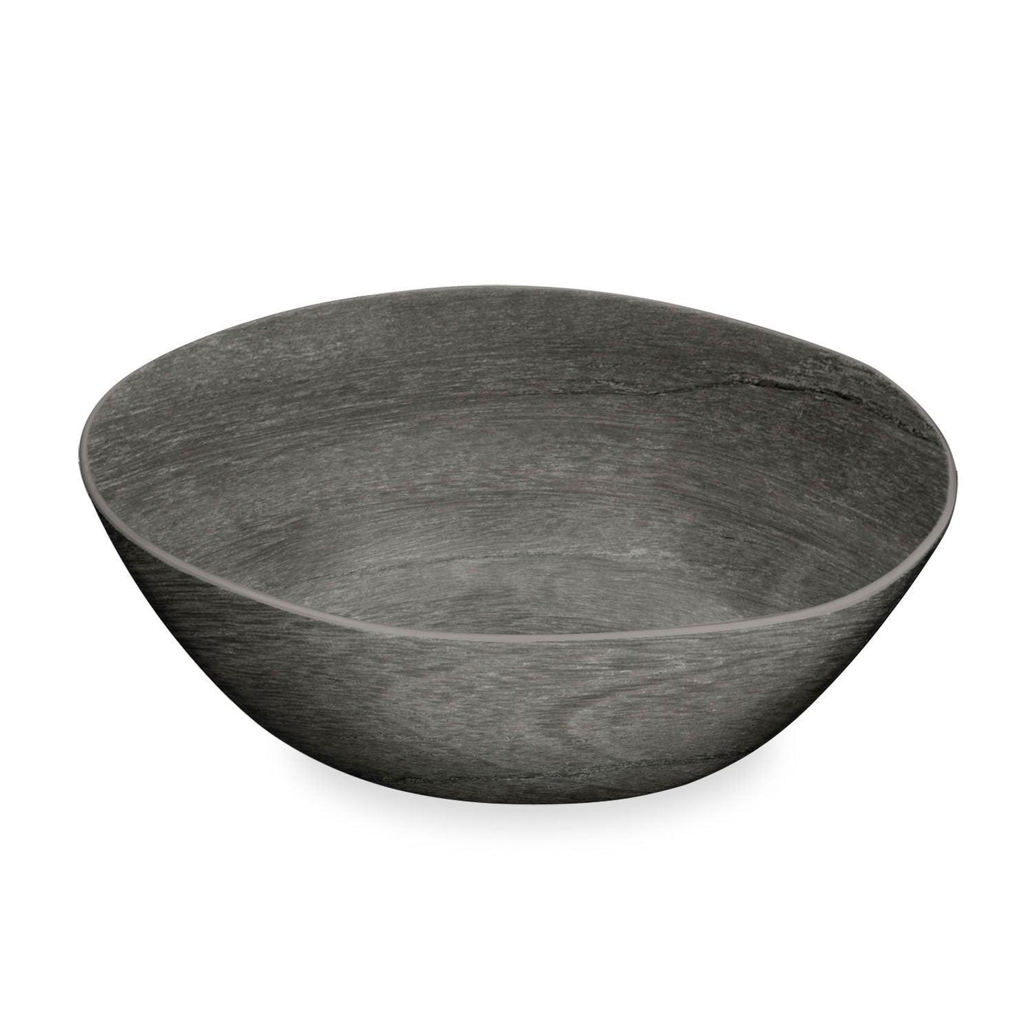 Faux Real Blackened Wood Low Bowl TarHong Indigo Pool Patio BBQ