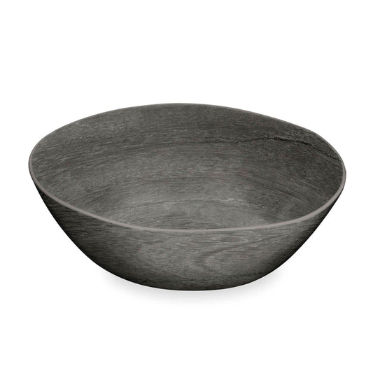 Faux Real Blackened Wood Low Bowl TarHong Indigo Pool Patio BBQ