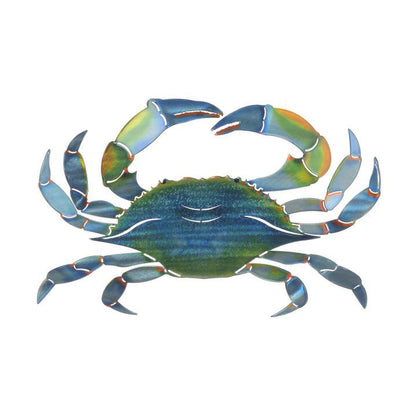 Blue Crab Metal Wall Art Next Innovations Indigo Pool Patio BBQ