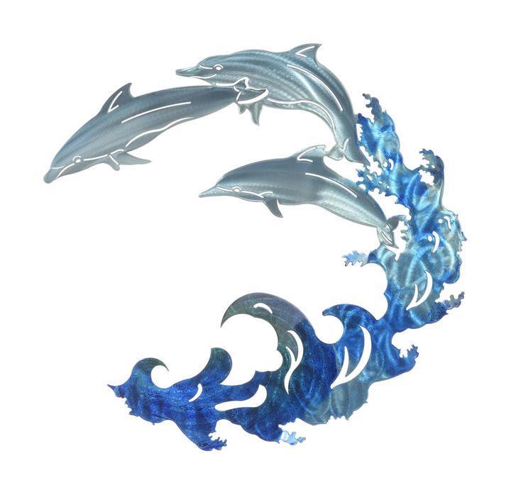 Dolphins Metal Wall Art Next Innovations Indigo Pool Patio BBQ