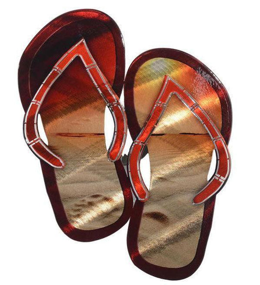 Flip Flop Sandals Metal Wall Art Next Innovations Indigo Pool Patio BBQ