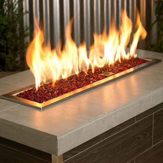 Fire Glass for Fire Tables - Clearance American Fireglass Indigo Pool Patio BBQ