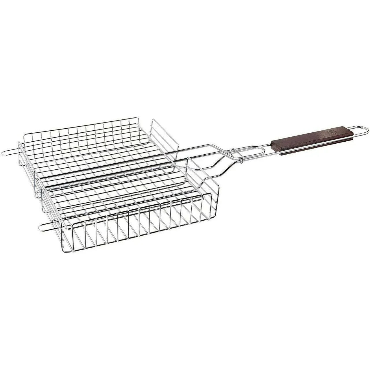 Outset Rosewood Chrome Grill Basket Outset Indigo Pool Patio BBQ