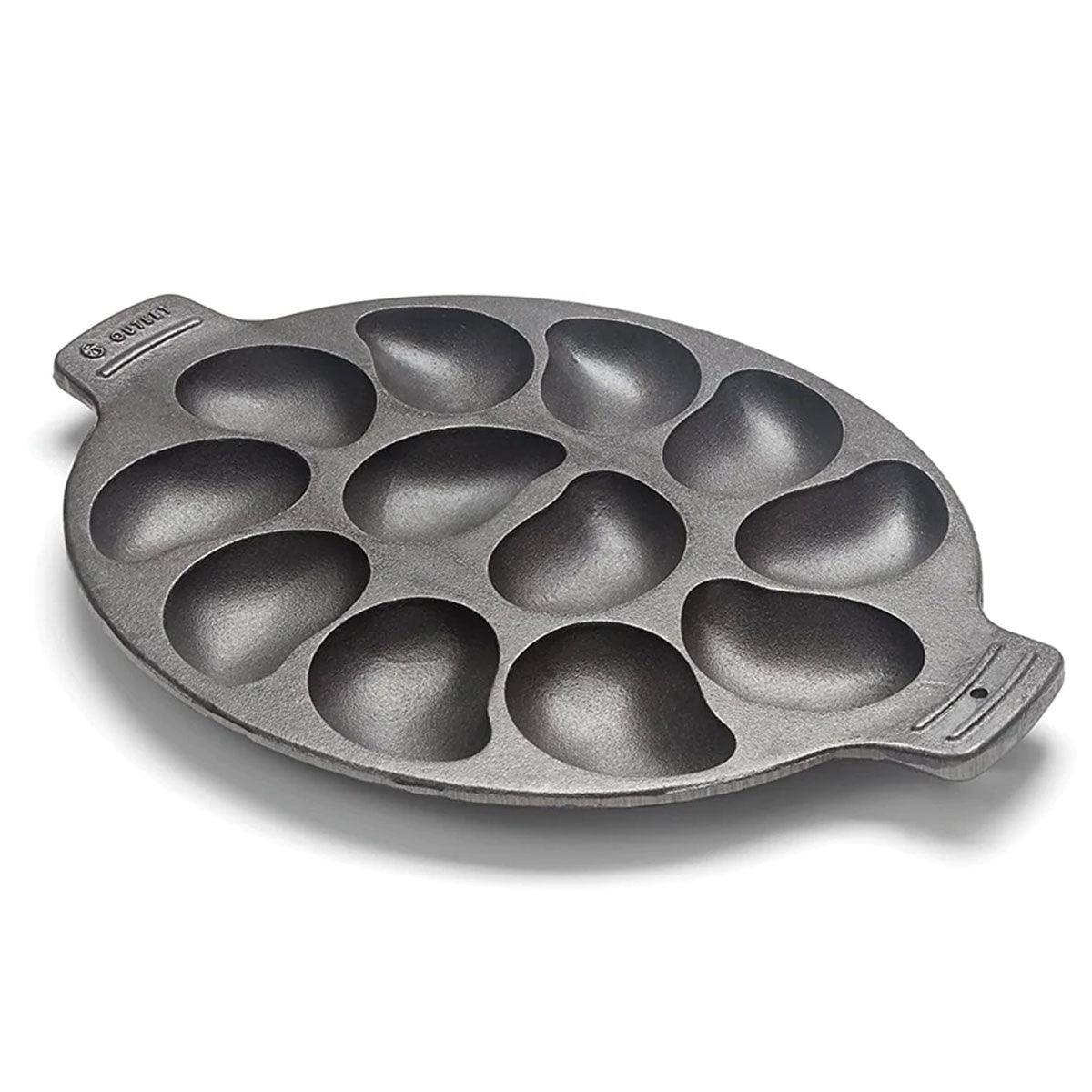Outset Cast Iron Oyster Pan Outset Indigo Pool Patio BBQ