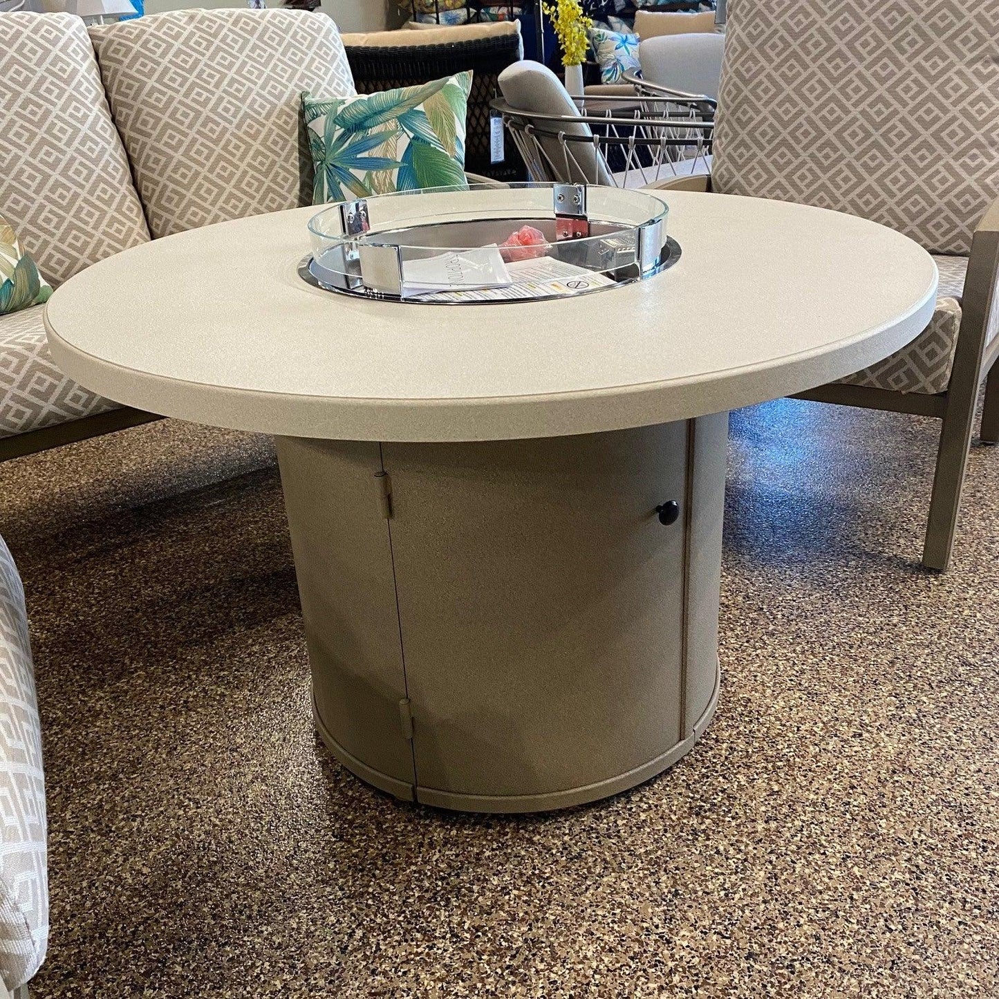 Tropitone Muirlands Lounge Set with Fire Table Tropitone Indigo Pool Patio BBQ