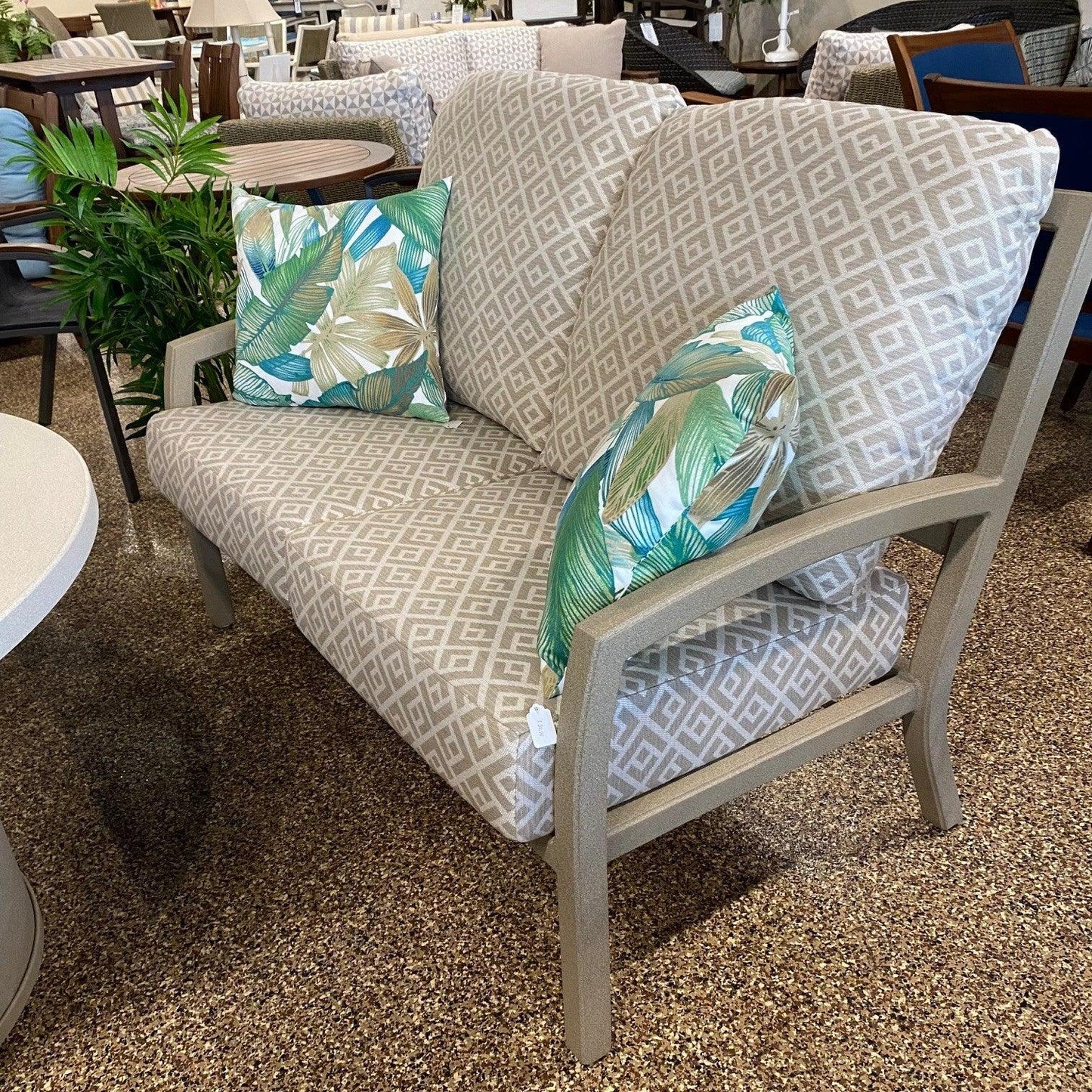 Tropitone Muirlands Lounge Set with Fire Table Tropitone Indigo Pool Patio BBQ