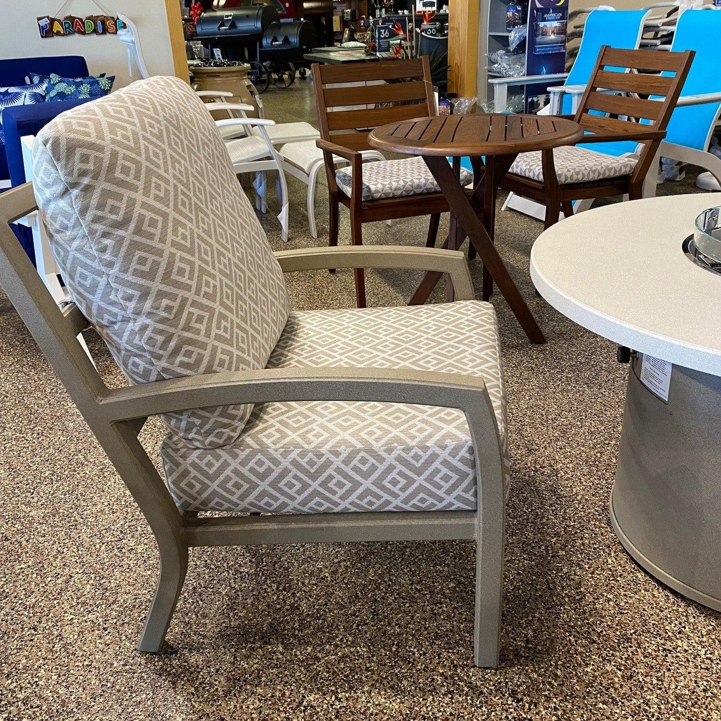 Tropitone Muirlands Lounge Set with Fire Table Tropitone Indigo Pool Patio BBQ