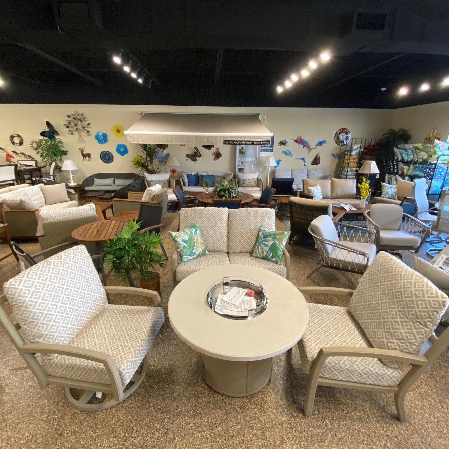 Tropitone Muirlands Lounge Set with Fire Table Tropitone Indigo Pool Patio BBQ