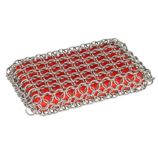 Lodge Red Chainmail Scrubbing Pad Lodge Indigo Pool Patio BBQ
