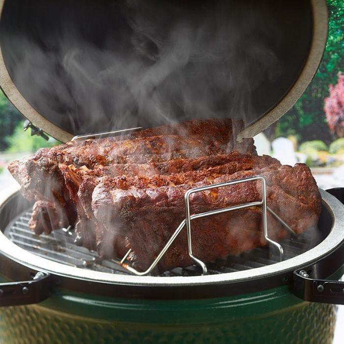 Big Green Egg Rib & Roast Rack Big Green Egg Indigo Pool Patio BBQ