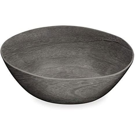 Faux Real Blackened Wood Serving Bowl TarHong Indigo Pool Patio BBQ