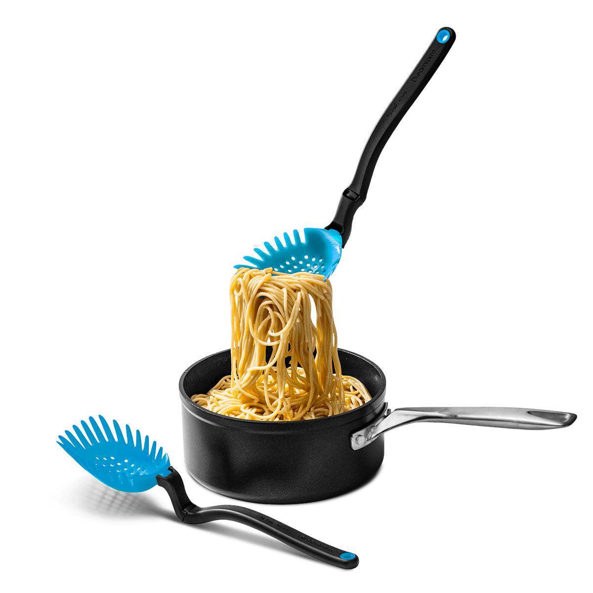 Holey Spadle - Slotted Spoon into a Straining Ladle Dreamfarm Indigo Pool Patio BBQ