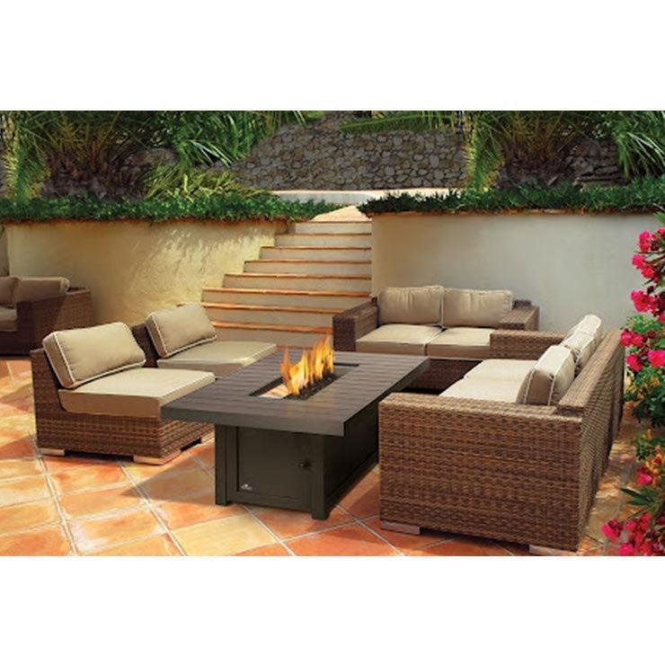St. Tropez Rectangle PatioFlame Table Napoleon Indigo Pool Patio BBQ