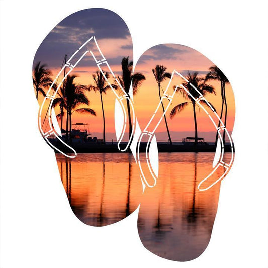 Flip Flop Sunset Palms Metal Wall Art Next Innovations Indigo Pool Patio BBQ