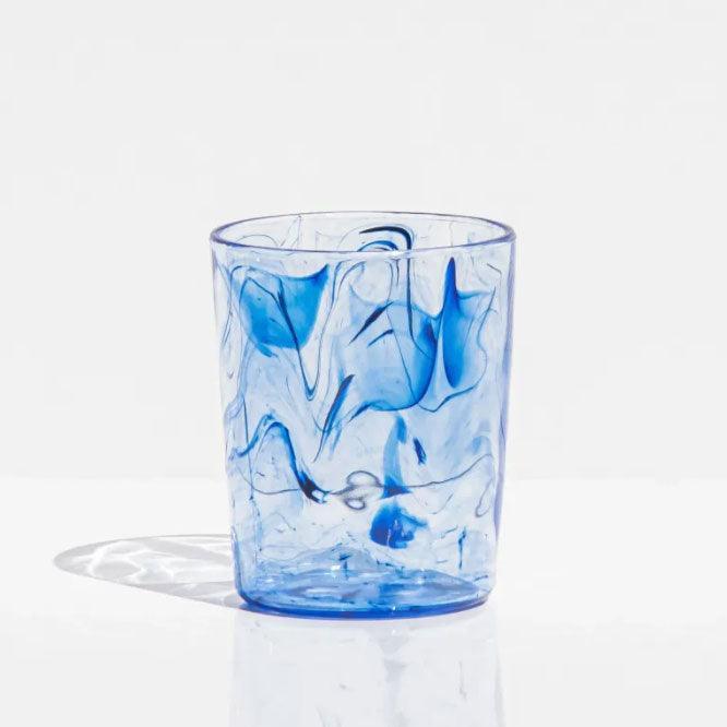 Aegean Swirl 14oz Double Old Fashioned, Blue TarHong Indigo Pool Patio BBQ