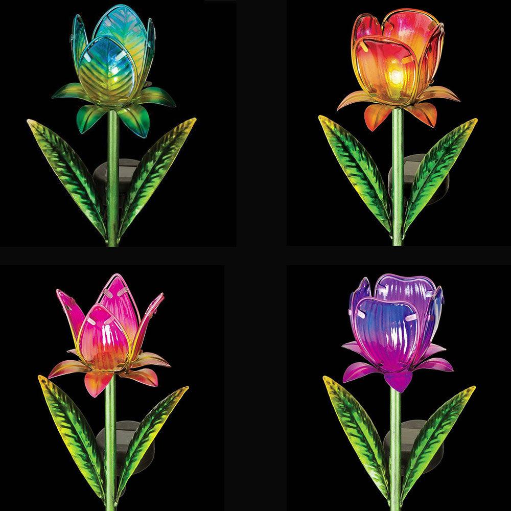 Mini Solar Tulip Stakes Regal Indigo Pool Patio BBQ