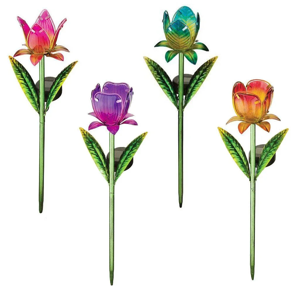 Mini Solar Tulip Stakes Regal Indigo Pool Patio BBQ